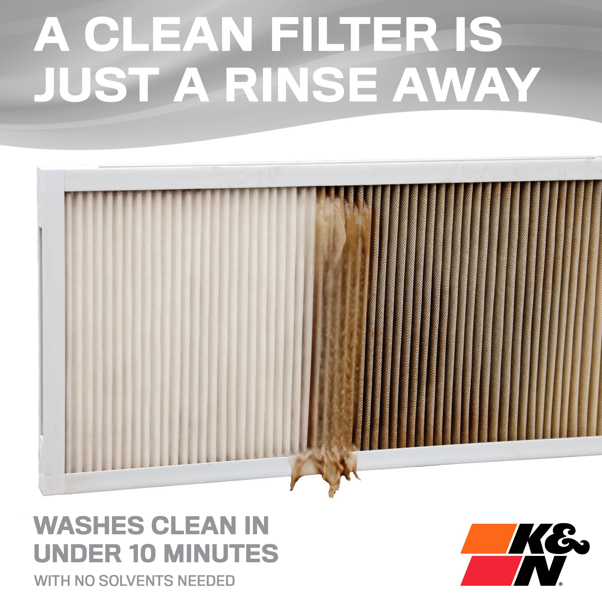 K&N 14X14X1 HVAC Furnace Air Filter, Lasts a Lifetime, Washable, Merv 8, the Last HVAC Filter You Will Ever Buy, Breathe Safely at Home or in the Office, HVC-8-11414 - Image 3