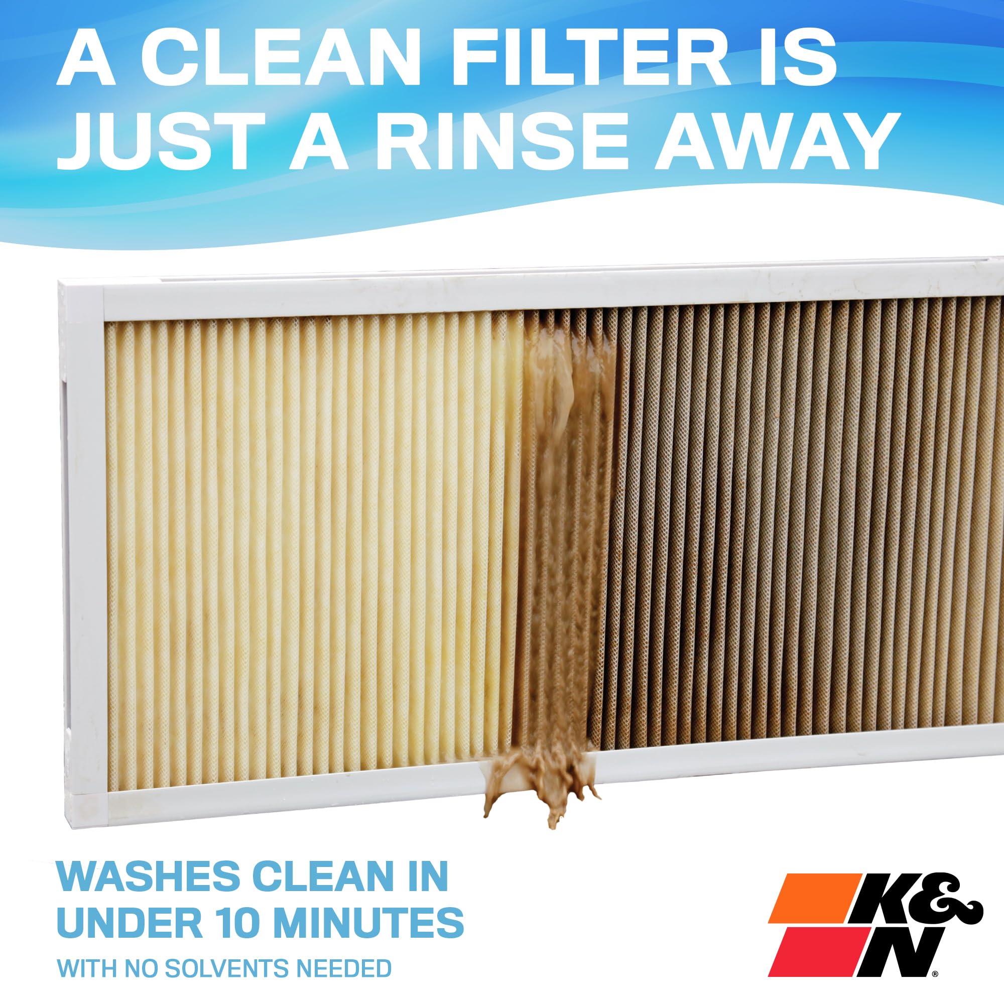 K&N 14x24x1 HVAC Furnace Air Filter, Lasts a Lifetime, Washable, Merv 11, the Last HVAC Filter You Will Ever Buy, Breathe Safely at Home or in the Office, HVC-11424 - Image 3
