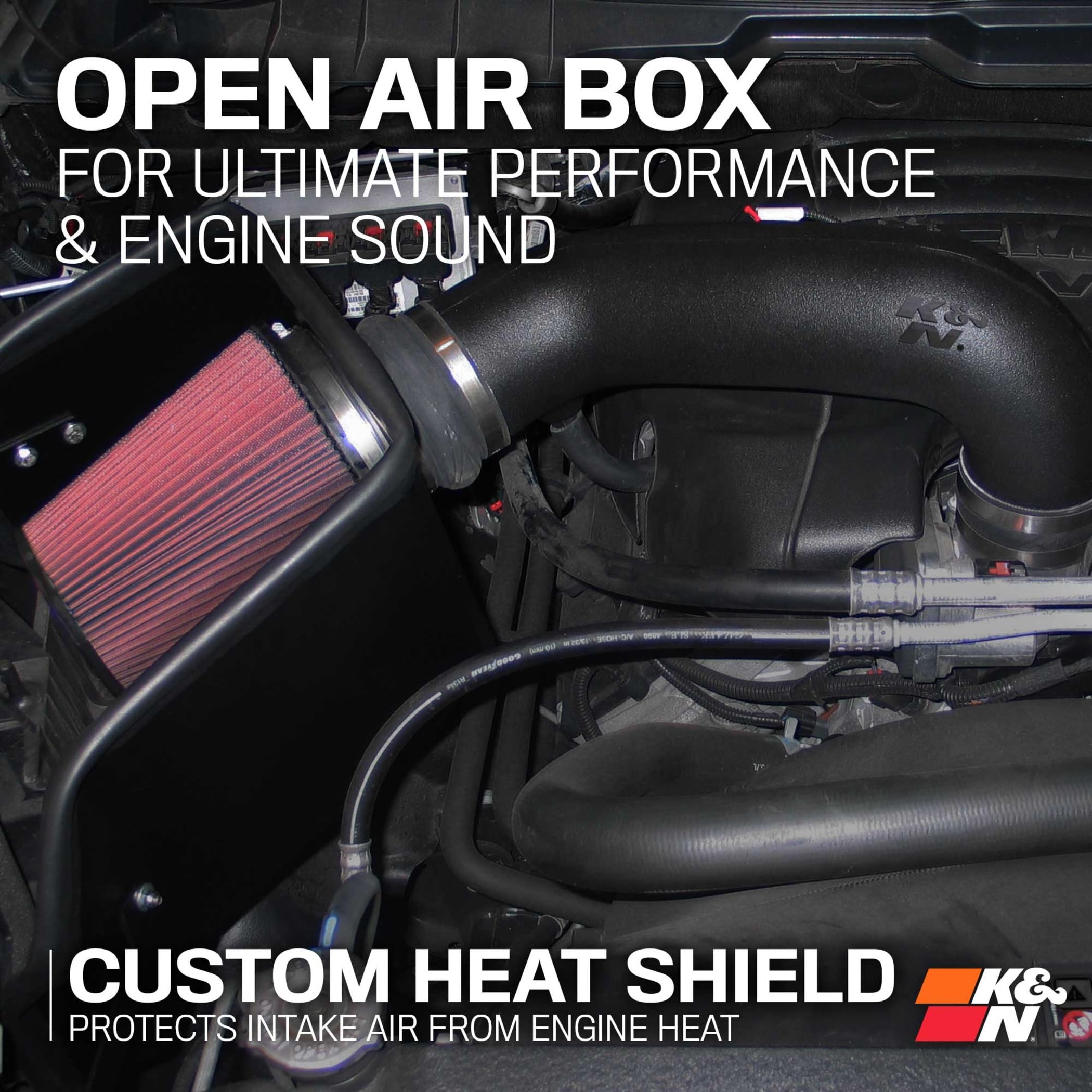 K&N Cold Air Intake System: High-Flow Air Filter, Increase Performance & Towing: Compatible with 2009-2023 RAM/DODGE 1500 Classic, 1500, 2500, 3500, 63-1561 - Image 6