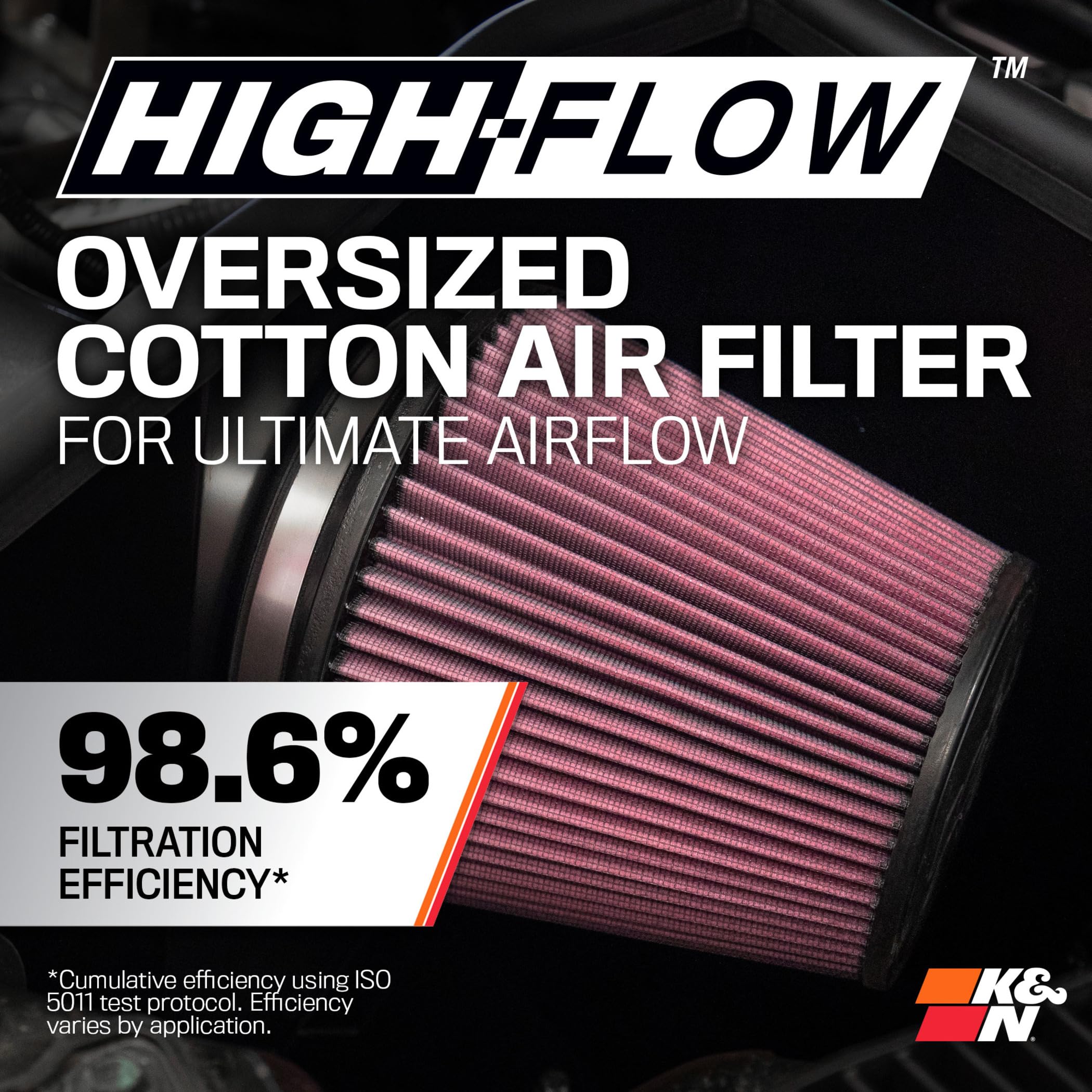 K&N Cold Air Intake System: High-Flow Air Filter, Increase Performance & Acceleration: Compatible with 2012-2015 Chervolet: Camaro, 69-4523TP - Image 5
