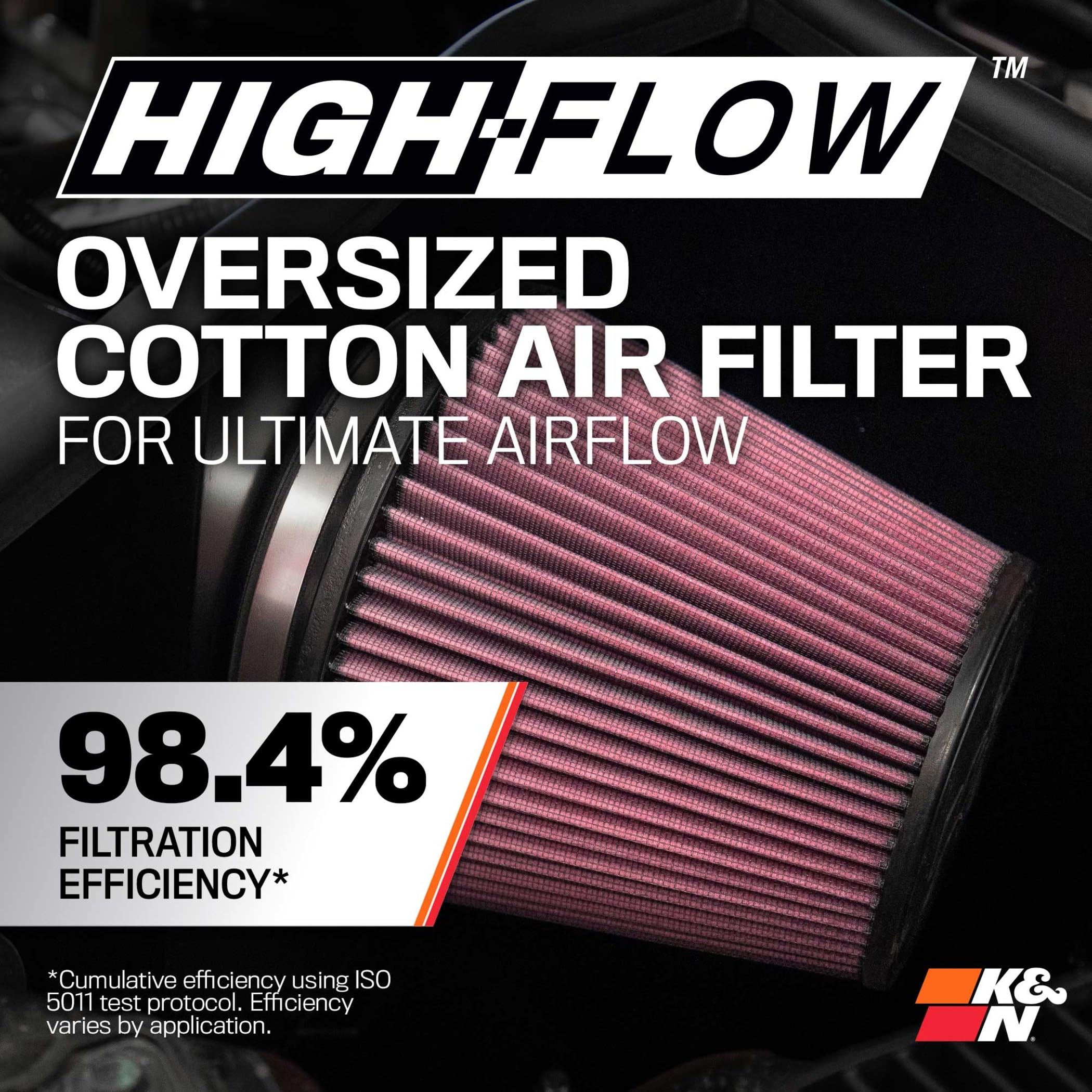 K&N Cold Air Intake System: High-Flow Air Filter, Increase Performance & Towing: Compatible with 2014-2020 Chevy/GMC/Cadillac Silverado 1500, Suburban, Tahoe, Sierra 1500, Yukon, Escalade, 63-3082 - Image 4