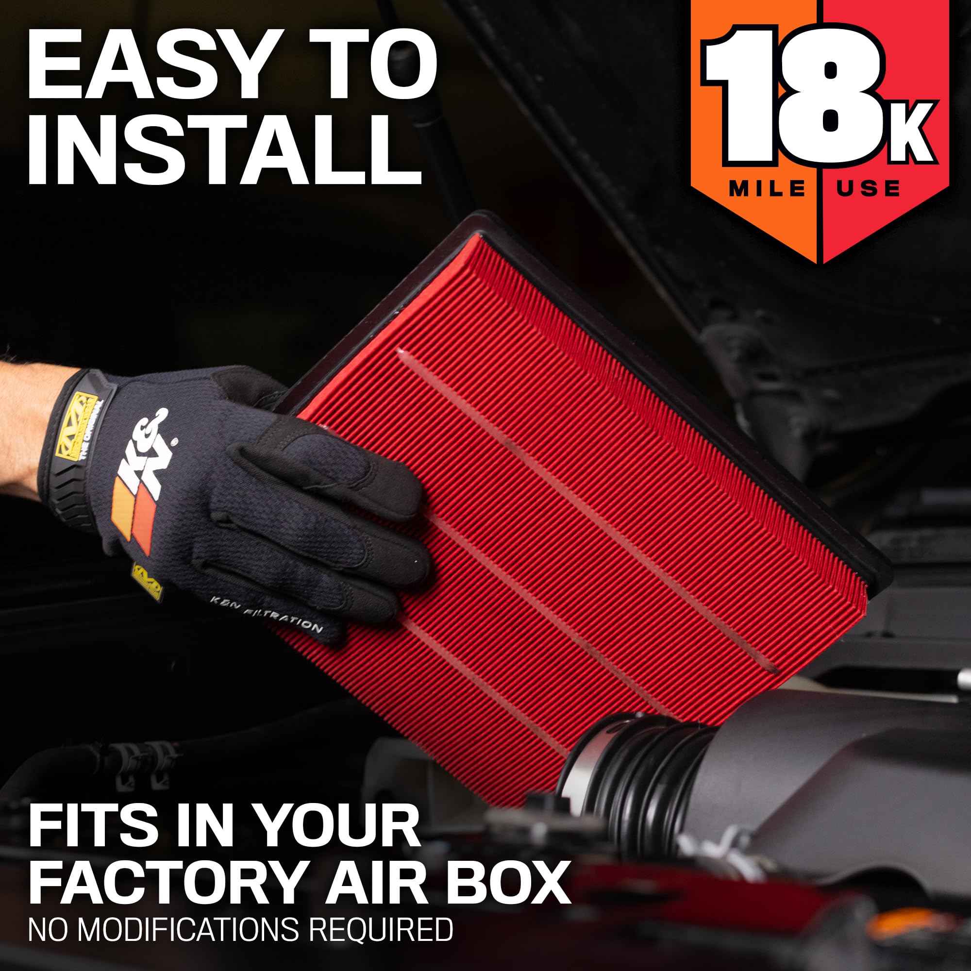 K&N Engine Air Filter: Long Life 18,000 Mile Replacement Air Filter: Compatible 2010-2021 Toyota/Lexus/Mitsubishi (Highlander, RAV4, Sienna, Avalon, Camry, ES 350, NX300, Rx350, L200, Triton) KNA-2443 - Image 4