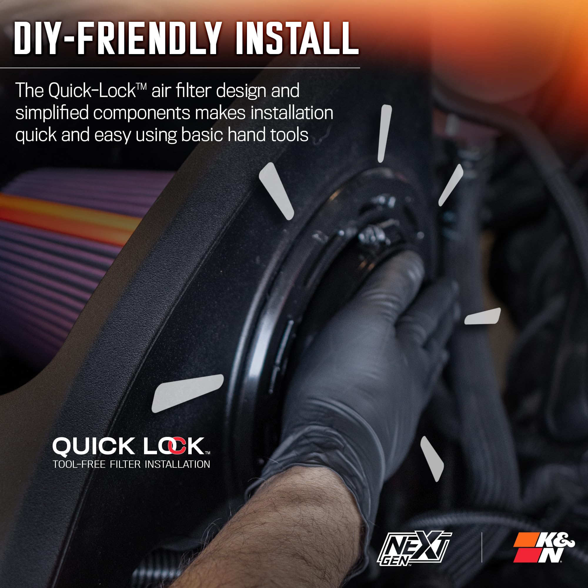K&N NextGen Cold Air Intake System: High-Flow Cotton Filter: Compatible with 2019-2025 CADILLAC/CHEVROLET/GMC Escalade; Silverado 1500; Suburban; Tahoe; Sierra 1500; Yukon; Yukon XL; 50-3110 - Image 9