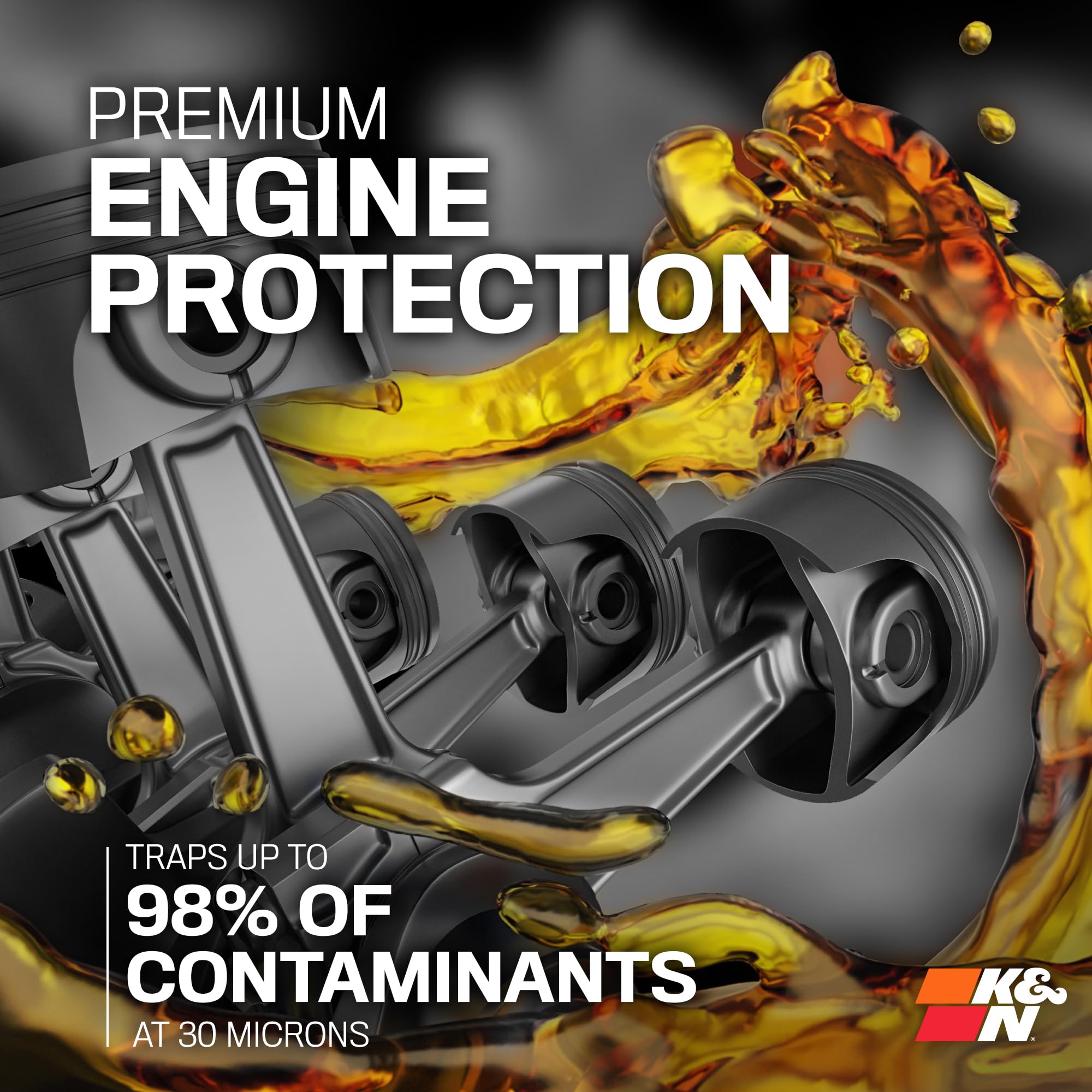 K&N Premium Oil Filter: 20,000 Mile Engine Protection, High Capacity/High Efficiency: Compatible with 2014-2020 JEEP/RAM: (See Product Description for Select Models) HP-7042 - Image 4